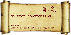 Meltzer Konstantina névjegykártya